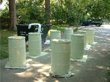 painting the barrels